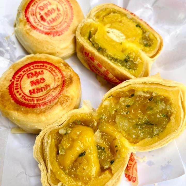 Bánh Pía Xưa Gói Giấy Nhân Đậu Mỡ Hành Thành Hương 350g cây 4cái