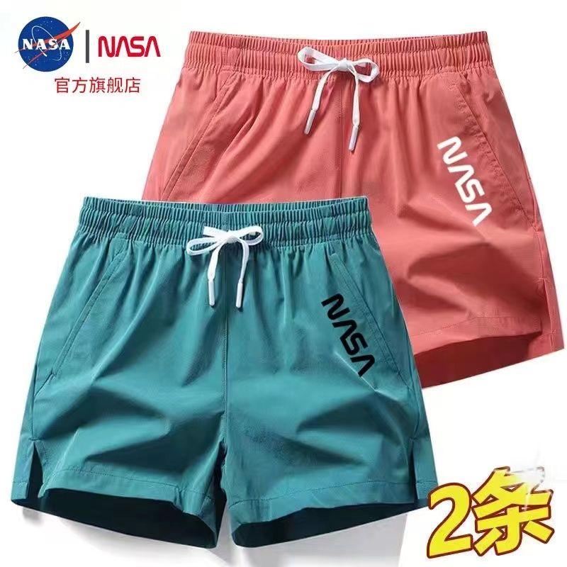 Quần Đùi Thể Thao Mùa Hè, Dành Cho Nam Và Nữ, Chất Liệu Lụa Lạnh Thiết Kế NASA, Mỏng, Quần Đùi Chạy Bộ Co Giãn, Cùng Kích Thước, Quần Đùi Có Khớp 0