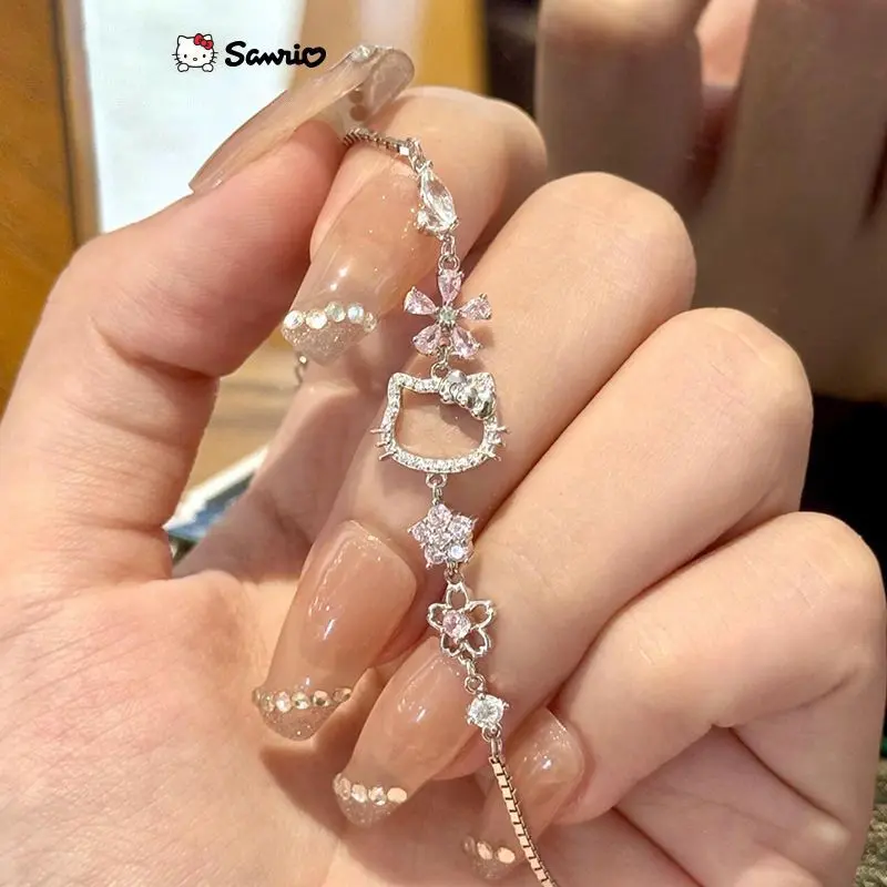 Vòng Tay Bạn Gái Hoa Đào, Thương Hiệu Đồng Hellokitty, Thiết Kế Đặc Biệt Phong Cách Ins, Giá Cả Phải Chăng, Làm Bằng Bạc Sterling Sang Trọng, Thích Hợp Làm Quà Sinh Nhật