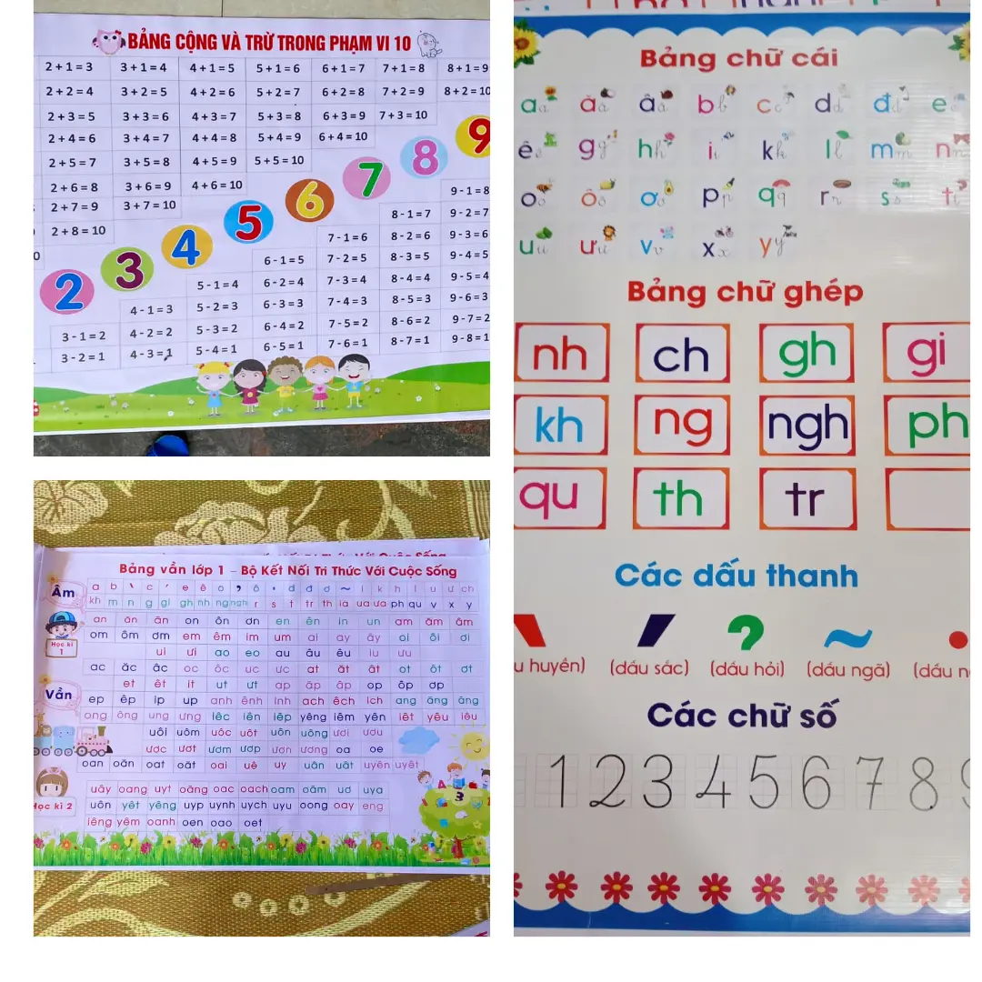 Bảng âm vần lớp 1 - Bạt cuộn không gấp- kích thước A0 - giáo cụ dạy học.