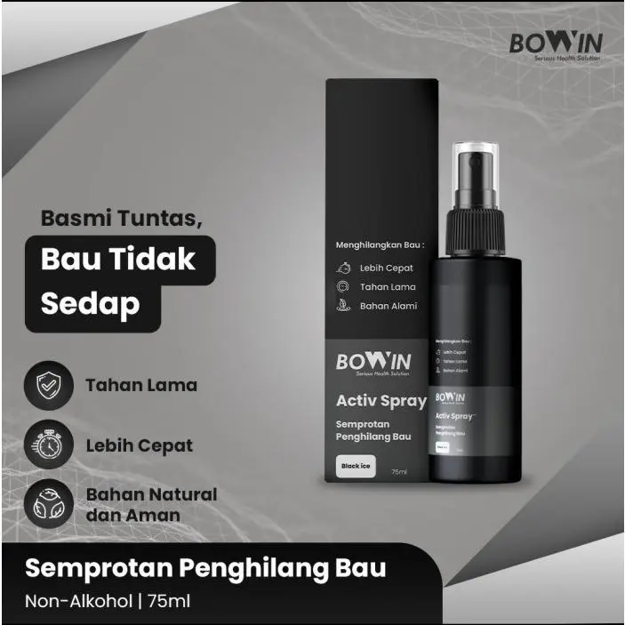 BOWIN Activ Spray Semprotan Penghilang Bau Helm/Jaket/Sepatu 75ml 5