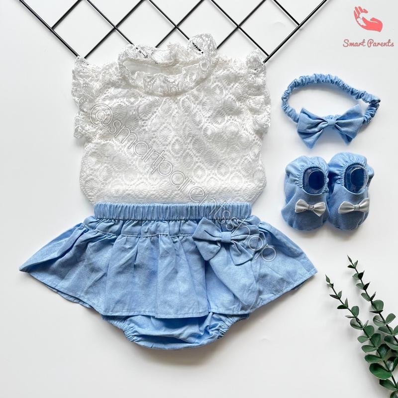 Product Introduction of Setelan Baju Brukat Jumper Rok Anak Bayi Perempuan Usia 0-6 Bulan Lucu Pakaian Baby Girl Kekinian Pergi JAlan Kondangan AGATHA JUMPER SET 6