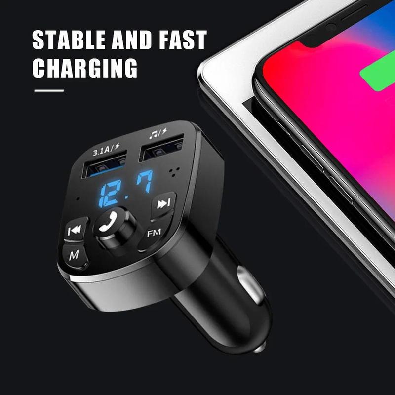 Car MP3 Player Fm Transmitter Wireless Bluetooth 5.0 Noise Reduction Audio Receiver Car Kit Handfree Dual Usb Car Fast Charger 1