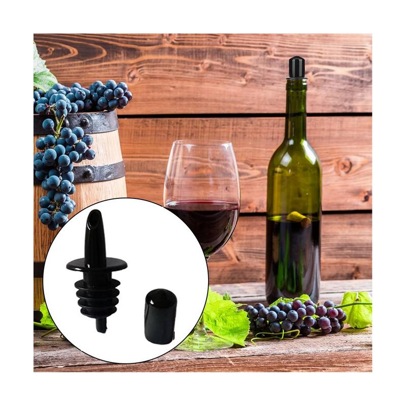 50PCS Bottle Pourers Syrup Pourer Pour Spouts Plastic Liquor Bottle Pourers with Rubber Pourers Dust Cap Covers 3