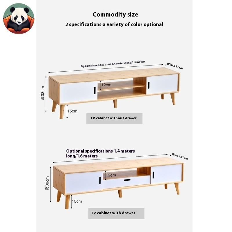 【SG Sales】Solid Wood TV Cabinet, Floor Cabinet, Modern Minimalist Small Unit, Low Cabinet, Living Room Storage Cabinet, Combination Table 7