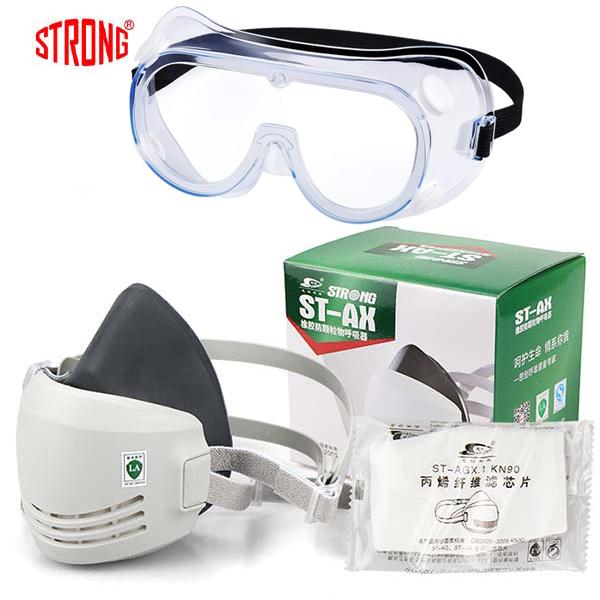 Mặt nạ chống bụi Strong ST-AX giúp ngăn bụi xi măng, bụi kim loại, bụi từ bả tường, phá dỡ nhà, nghiền đá 1