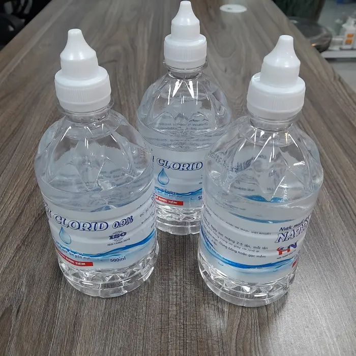 Nước muối sinh lý 0.9% Hải Nam, nước muối chăm sóc răng miệng [chai 500ml] Nước Súc Miệng Súc Miệng 4