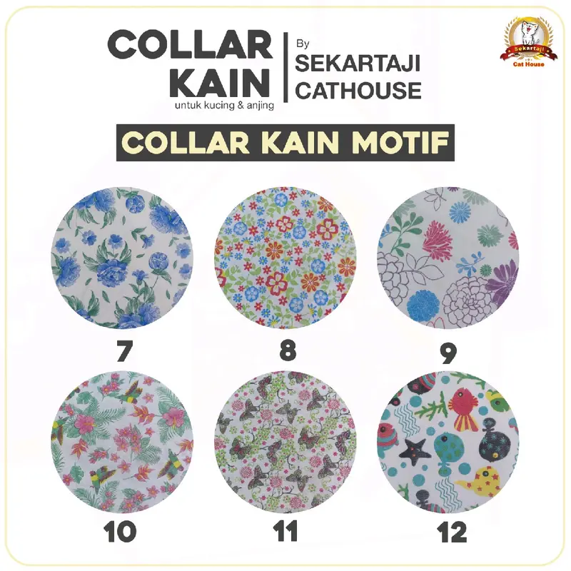 Paket 10pcs collar kain size L 2