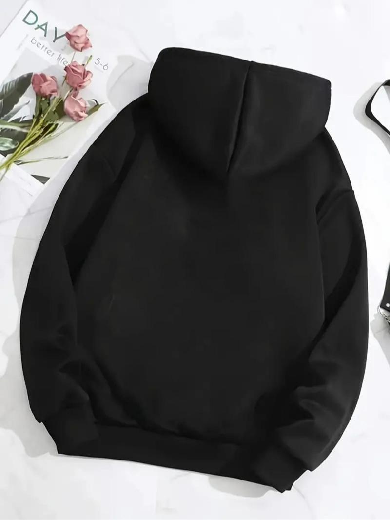 Product Introduction of Women's Bear Print Thermal Lined  Hoodie, Fashion Casual Drawstring Pocket Hooded Sweatshirt for Daily Holiday Outdoor Wear, Women Clothing for Fall & Winter 2