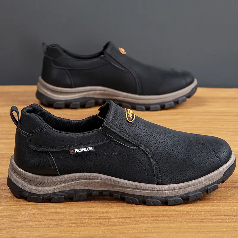 Kasut Lelaki, Saiz Besar, Kasut Kasual Mendaki Luar, Bahan Kulit, Fungsi Terma, Sesuai untuk Musim Luruh dan Musim Sejuk, Gaya Selipar, Sesuai untuk Alat dan Perlindungan Buruh Outdoor Shoes