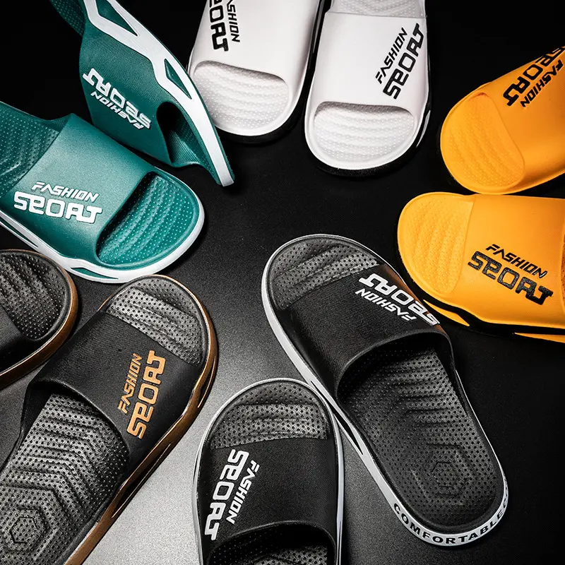 Unisex Size 36-45 Man Non-Slip PVC Indoor Bathroom Slippers Student Fashion Flat slip on Slippers Male Female Summer Outdoor Beach Shoes For Woman New Casual Breathable Flip Flops