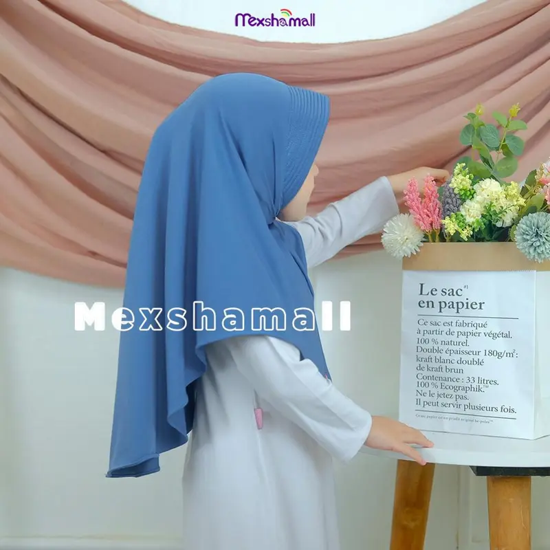 Bergo Instan Jersey Anak  Hijab Anak Jersey Jilbab Anak Pinguin Sakinah Shamira Cantik Muslim Kerudung Polos 4-9 Tahun 3
