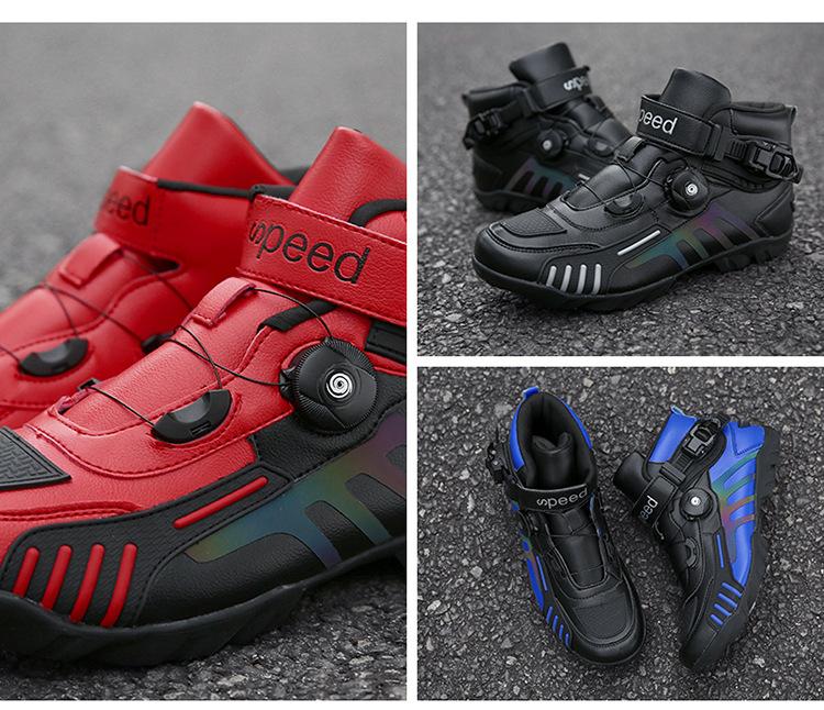 Product Introduction of Cross-Country Four Seasons Factory Riding Boots Motorcycle Shoes Motorcycle Cross-Border Outdoor Traveling by Motorcycle Direct Supply Racing Boots Equipment Footwear Boy Walking Shoes Closed Comfort 1