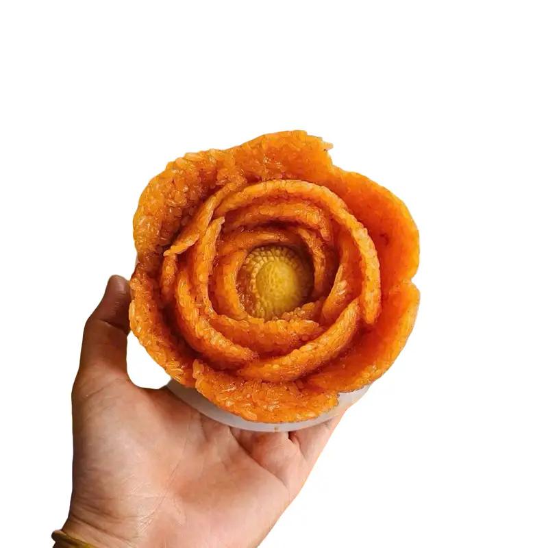 Khuôn silicon hoa hồng trà đại 13cm làm xôi thạch