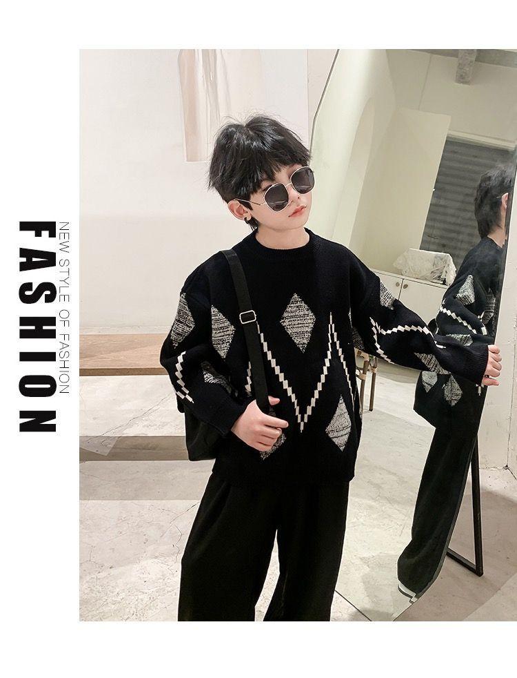 Product Introduction of Áo Len Bé Trai, Áo Chui Đầu Dày Dặn, Cổ Tròn, Mùa Thu Và Mùa Đông, Hàng Mới Về, Phong Cách Phương Tây, Thích Hợp Cho Bé Trai Và Thanh Thiếu Niên, Phong Cách Trung Quốc Mới, Có Thể Mặc Ngoài Trời 2
