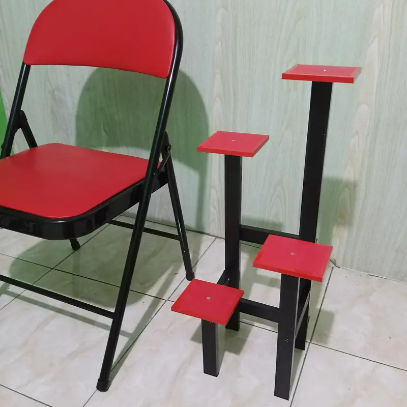 Rak bunga minimalis hiasan dekorasi rumah rak kayu tinggi 65 cm - WRSL65CM Dinding 2