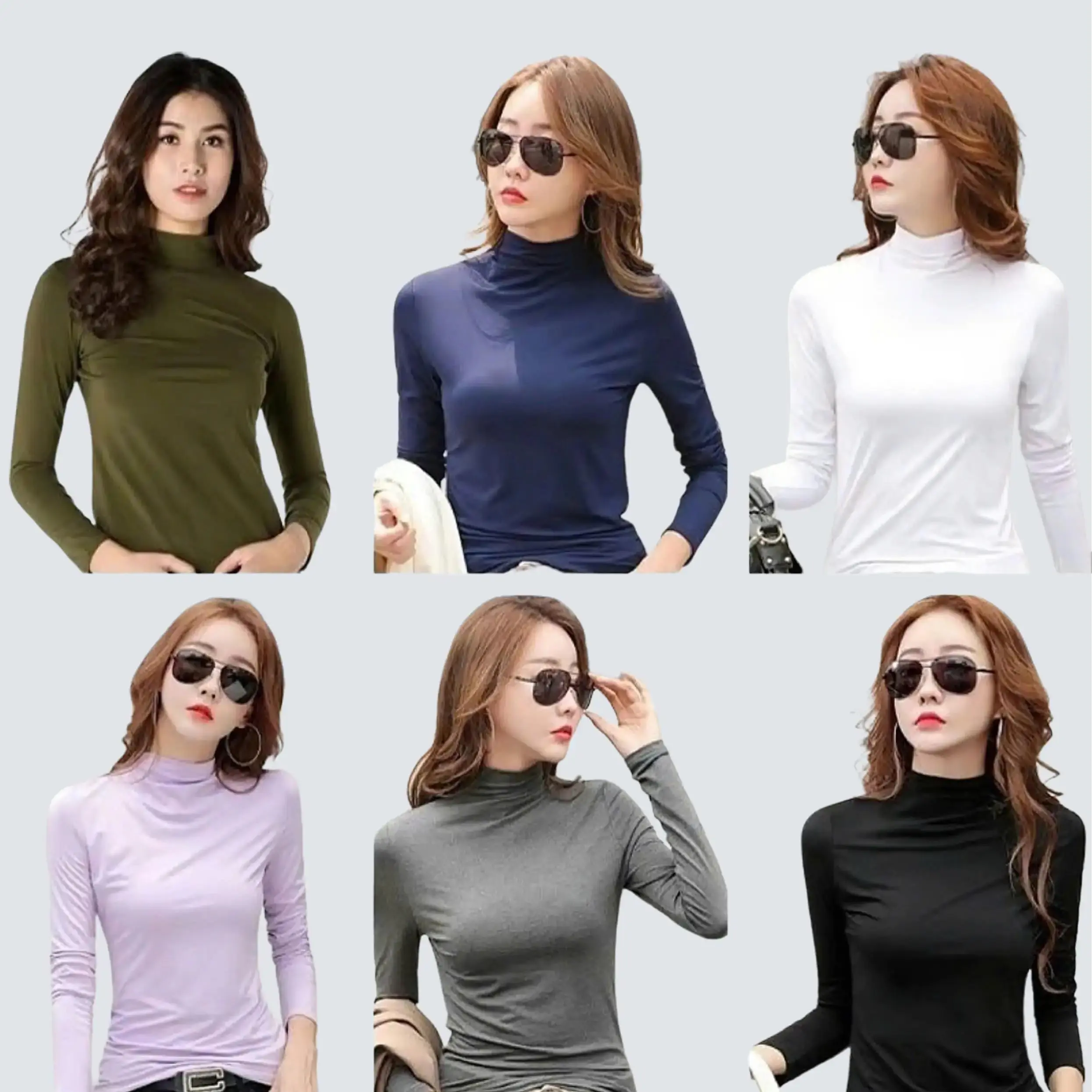 Áo giữ nhiệt có LÓT NỈ BÔNG MỀM cổ cao 3 phân dáng ôm người mềm mại co giãn giữ nhiệt tốt