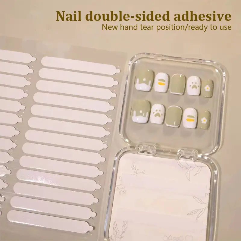 24/26pcs Double Sided Tape For Nails Display Press On Nails Adhesive Clear Tape For Nail Packaging Salon Supplies Showcase