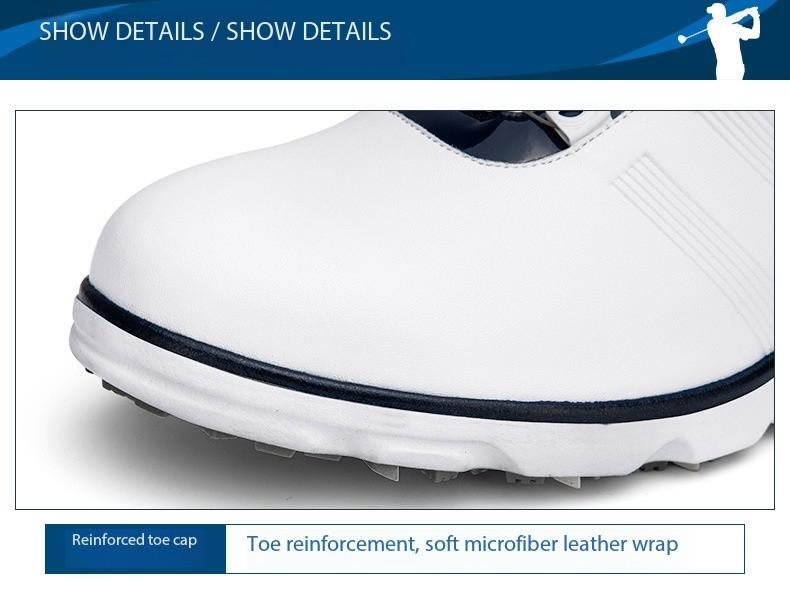 Product Introduction of [PGM] Mens Waterproof Golf Shoes BOA Fit System Rotating Lace Soft Spikes All Terrain Traction Quick Dry Midsole Tour Ready Design Xz164 25