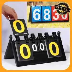 Flash Sale 36CM Papan Skor Portable Papan Skor Score Board 4 digit Permainan Untuk Futsal Volly Badminton sepak bola bulu tangkis