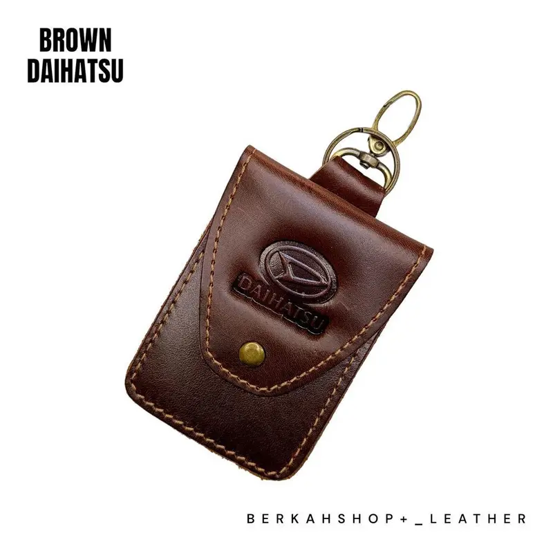 Dompet kunci kantong gantungan STNK Bahan Kulit Sapi Asli Aksesoris Car Simple 7