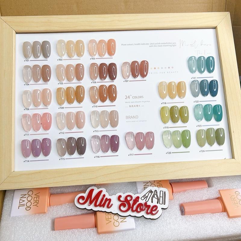 Sét sơn thạch 24 màu verygood kèm bảng màu mẫu sơn gel, làm nail