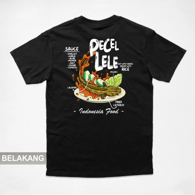 Kaos Pecel Lele - Makanan Nusantara | Tshirt Indonesia Food | Baju Pakaian Pria / Wanita