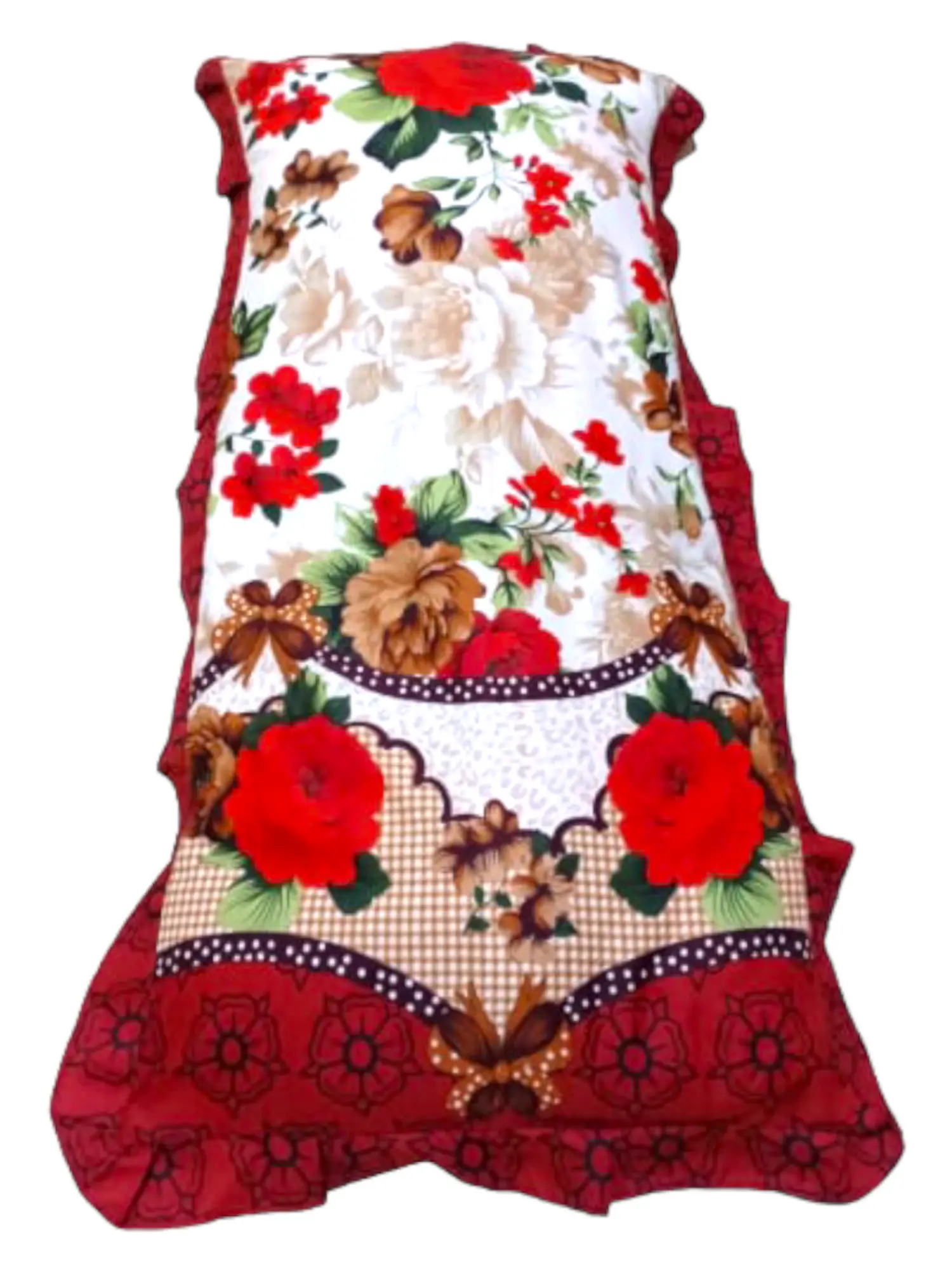 Sarung Bantal Cinta Ukuran Jumbo Motif Shabby Merah