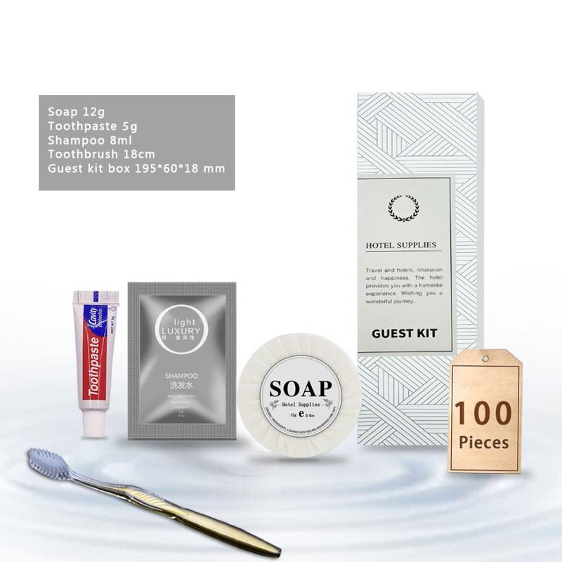 100 Sets Guest Kit Hotel Supplies 5 in 1 Toothpaste Toothbrush - TikTok ...