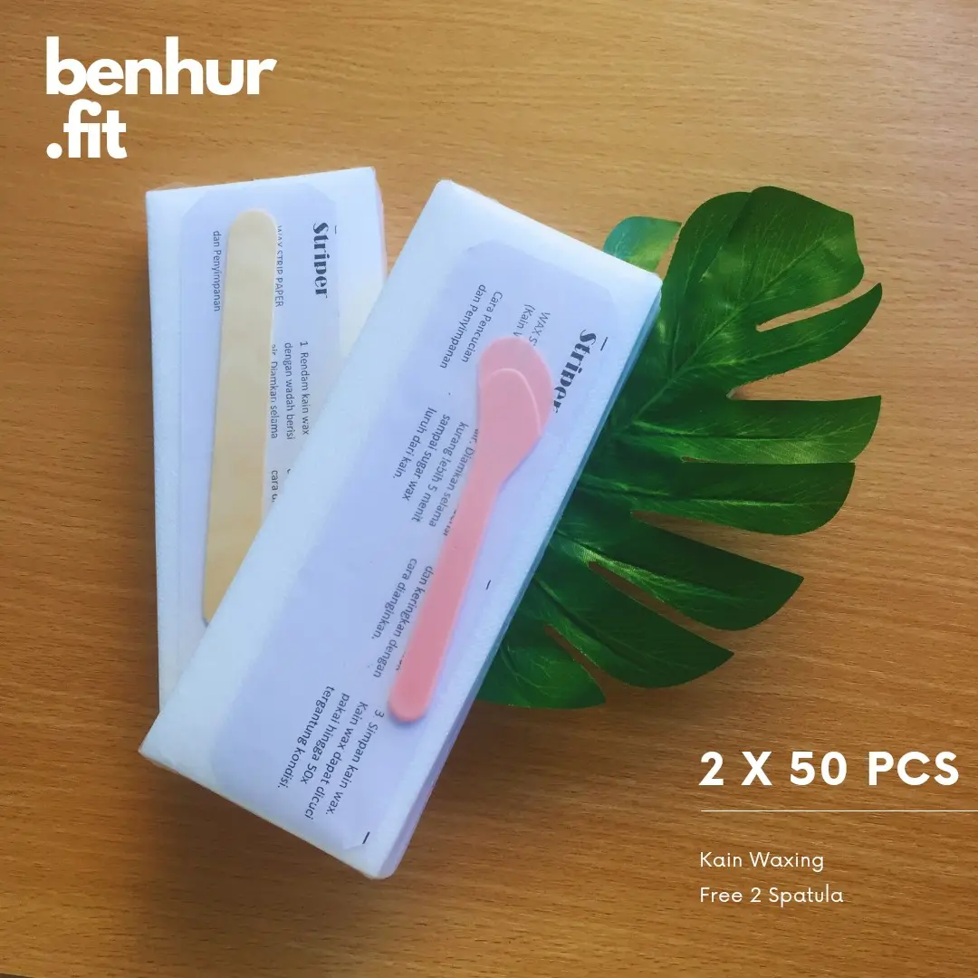 [100 Lembar] Kain waxing / Kertas Wax / Reusable / Free 2 Spatula Removal