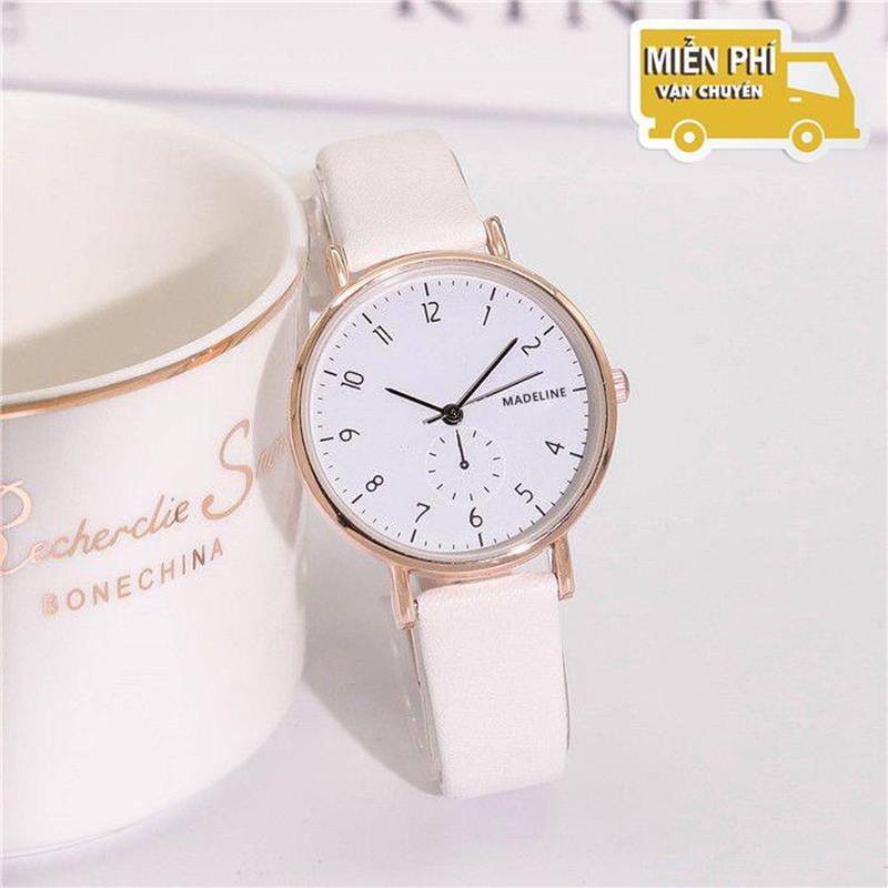 (Mã 85 tặng hộp) Đồng hồ thời trang nữ M168 kiểu mới dây da mềm êm tay mặt số vạch tuyệt đẹp nhiều màu dể dàng phối đồ kiểu dáng nữ tính thanh lịch máy pin analog chạy 3 kim chống nước nhẹ kính chống trầy bảo hành 6 tháng