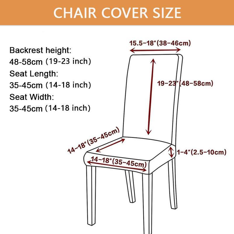 Product Introduction of Geometric Pattern Chair Cover, 6 Counts/set Casual Elastic Chair Cover, Washable Chair Protector for Home Dining Room Living Room 1