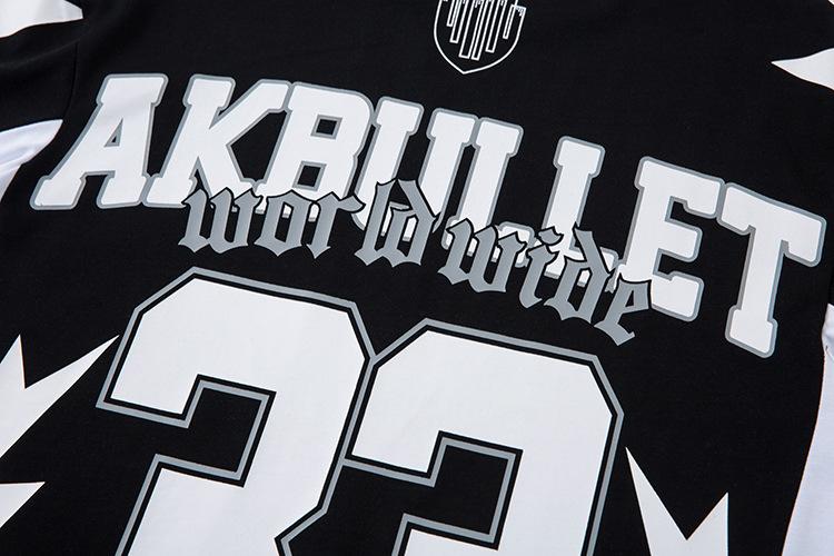 Product Introduction of AKanbullet Summer New Pure Cotton Short Sleeve T-Shirt American Style Jersey Trend Brand High-Quality Heavyweight Printed T-Shirt 18