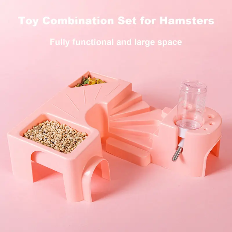 Lồng Hamster, Phụ Kiện Thú Cưng Nhỏ Không Mùi, Với Không Gian Sống Và Chơi Cho Động Vật Nhỏ Bao Gồm Chai Nước, Thích Hợp Cho Chuột Hamster, Nhím, Chinchilla 1