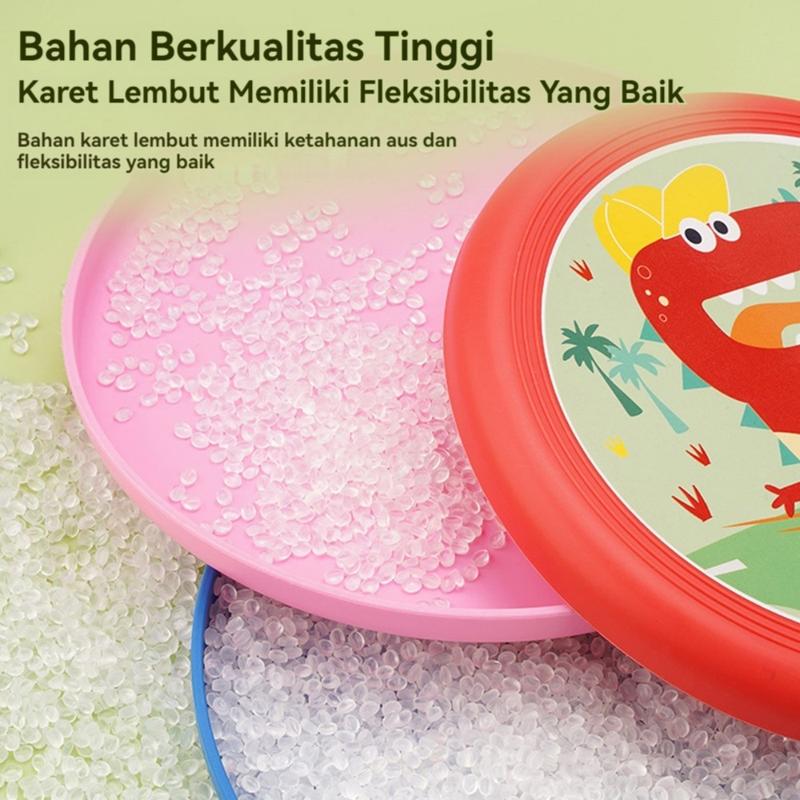 Frisbee Lembut Anak Olahraga Permainan Keluarga Terbuat dari Bahan PU Lembut Anti-Sakit dan Aman untuk Anak 3-10 Tahun Toys Mainan 8