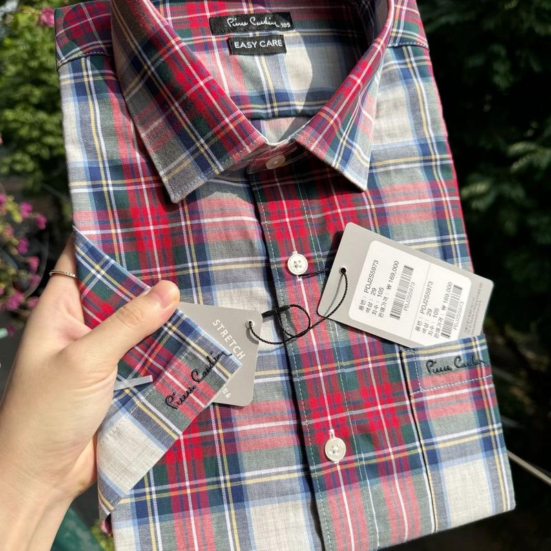 Sơ mi ngắn tay PIERRECARRDIN HÀN - dáng slimfit vừa người - vạt bầu sơ vin - 3 màu trẻ trung, năng động - chất cotton mềm mát ít nhăn 0