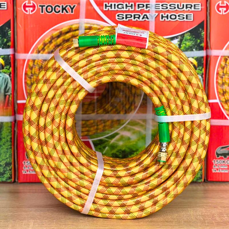  Dây xịt áp lực cao TOCKY cuộn 8.5mm x 50m lực nén 2175PSI chuyên dùng phun xịt áp lực phun tưới nông nghiệp rửa xe 