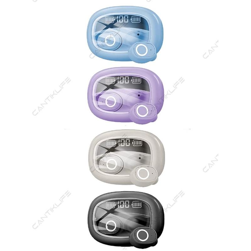 【Speicial 10% Discount 50K Voucher】TWS S9 Earphone Bluetooth Nirkabel Casing Transparan Tampilan LED Bluetooth 5.3 Pengurangan Kebisingan In-Ear Suara Stereo HIFI 360 Earphone untuk Game/Musik dan Olahraga Pengisian 10 Menit 7