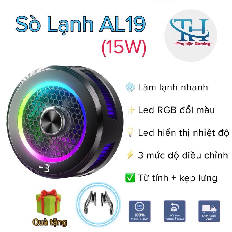 Sò lạnh tản nhiệt điện thoại AL19, AL11 pro sò lạnh từ tính 15W 2024 led RGB - Quạt tản nhiệt máy tính bảng AL19, AL11 pro - Chính hãng Thshops Mobile Usb sò  lạnh