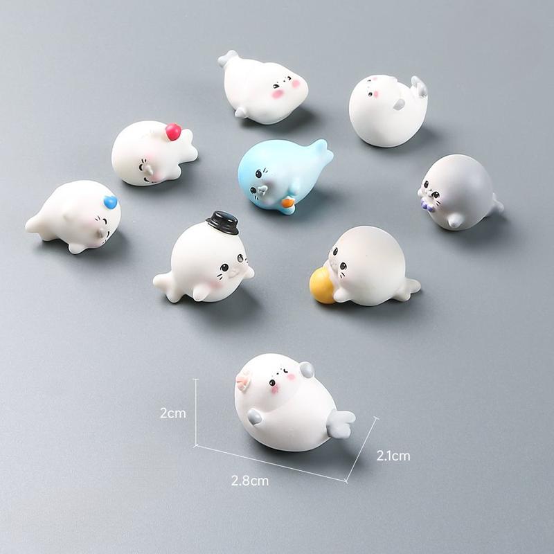Product Introduction of Marine Cartoon Animal Resin Figurines Decorative Doll Desktop Miniature Decorations Office Desk Ornament Desktop Stress Relief Toy Figures Accessory Gift 11