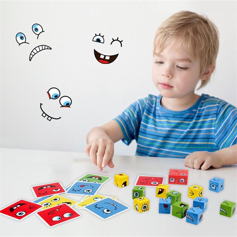 Mainan Face Change Rubik Cube Puzzle + Bell / Mainan Susun Ekspresi Muka / Kubus Wajah New Edukasi Toys Dewasa / Anak Anak-Anak