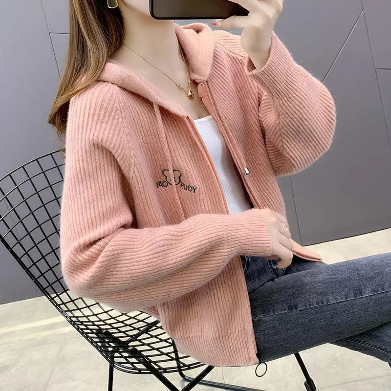 Áo Cardigan Len, Phong Cách Mùa Xuân, Hàng Mới Về 2024, Áo Khoác Dệt Kim Nữ, Phổ Biến Năm Nay, Thích Hợp Cho Mùa Xuân Và Mùa Thu, Thời Trang, Áo Nữ