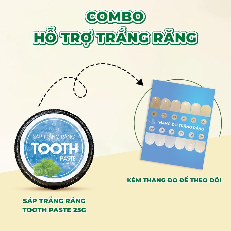 [CD36] KEM TRẮNG RĂNG DẠNG SÁP Tooth Paste 25g  Tặng Kèm Thang Đo - Hỗ trợ Trắng Răng, Thơm Miệng, Giảm Mùi Hôi Miệng sản phẩm đơn làm trắng Nữ