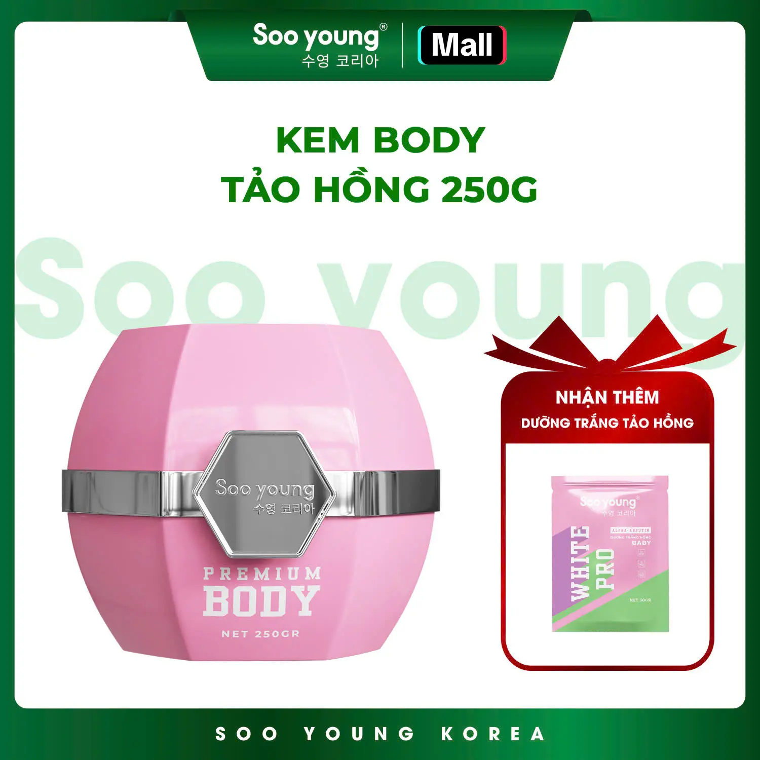 KEM BODY TẢO HỒNG - thương hiệu SOOYOUNG 250gr
