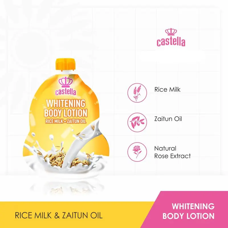 Castella Body Lotion Whitening Lotion 150ML All Variant lengkap - Menyamarkan Noda dan Melembabkan Kulit - Mencerahkan Kulit 1