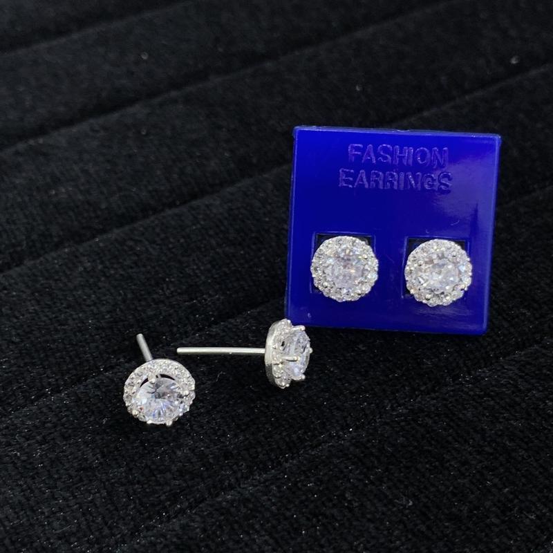  Khuyên tai nụ tròn nam nữ đính đá nhiều size Hiphinh jewelry HJ01 