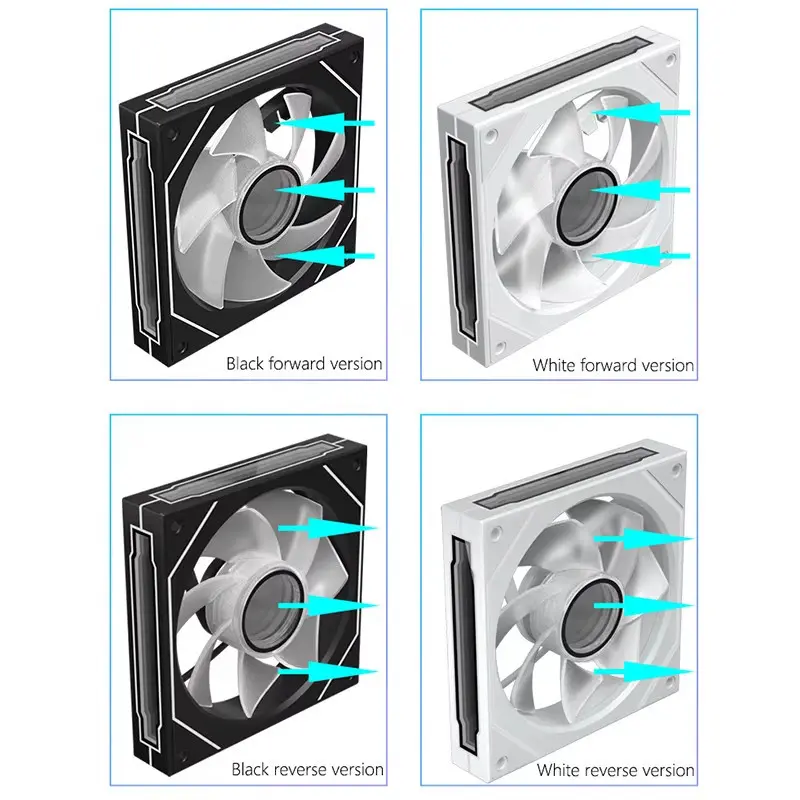Kipas PC ARGB 120mm GEN4 - PWM Cerdas 2-in-1 Depan & Belakang, Efek Cahaya RGB untuk Desktop Gaming, Senyap & Efisien 7
