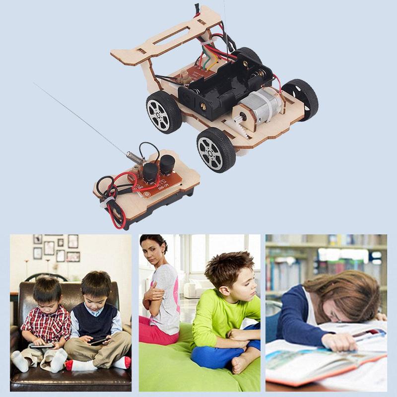 Science Remote Control DIY 3D Wooden Wireless Science Remote Controlled Race Car Educational ...