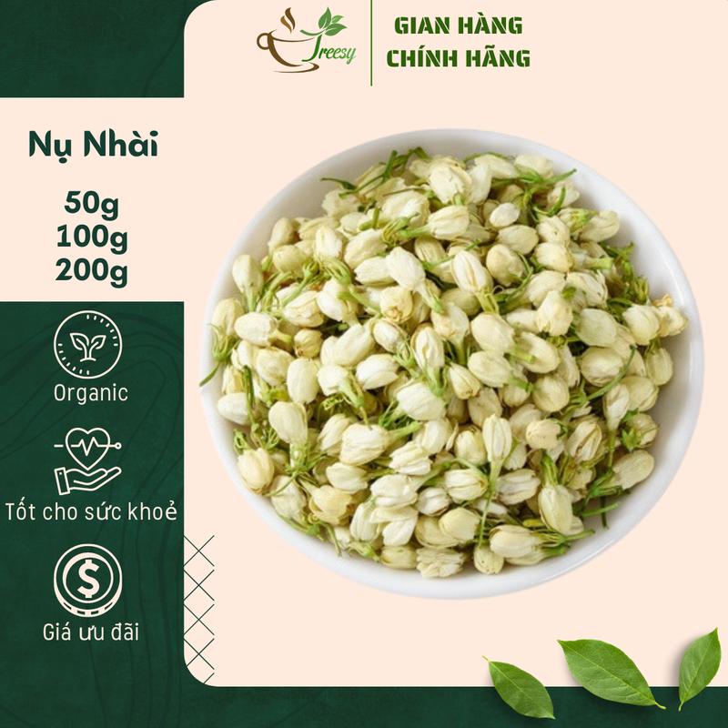 200g Trà Hoa Nhài (Hoa Lài) Sấy Khô Nguyên Bông Trắng - Trà thảo mộc Treesy - Trà hoa quả