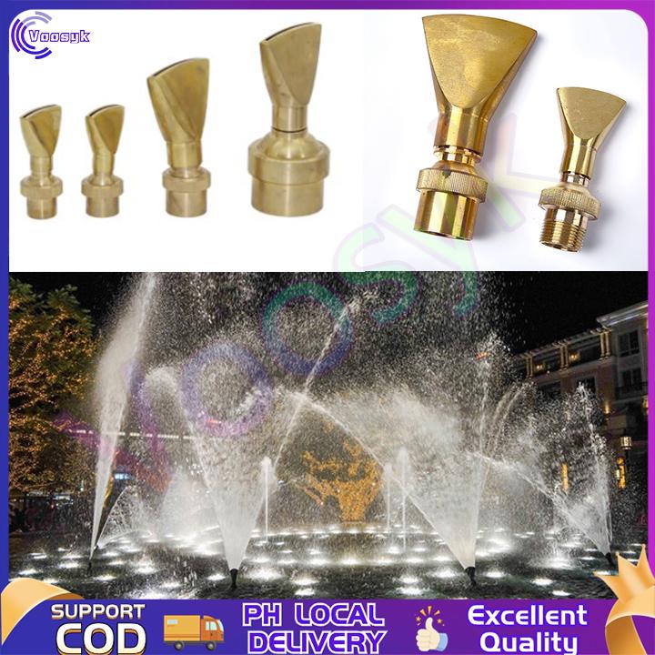 Adjustable Brass Fan Shaped Fountain Nozzles 1/2